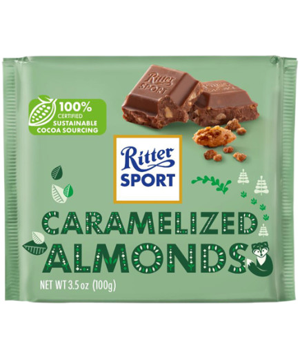 RITTER SPORT TAV. CIOCC. MANDORLE CARAMELLATE G.100 -LIM.ED-