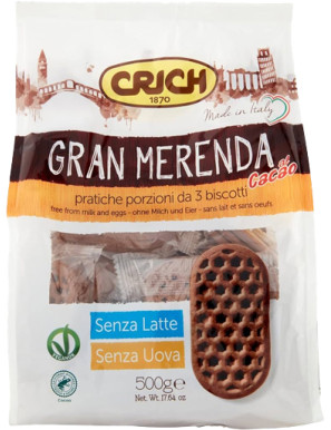 CRICH BISCOTTI GRAN MERENDA G.500 CACAO  S/LATTE E S/UOVA