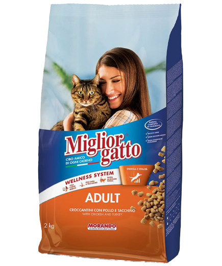 MORANDO MIGLIOR GATTO KG.2 CROCCHETTE POLLO-TACCH-VERD.