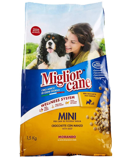 MORANDO MIGLIOR CANE MINI KG.1,5 CROCCHETTE MANZO