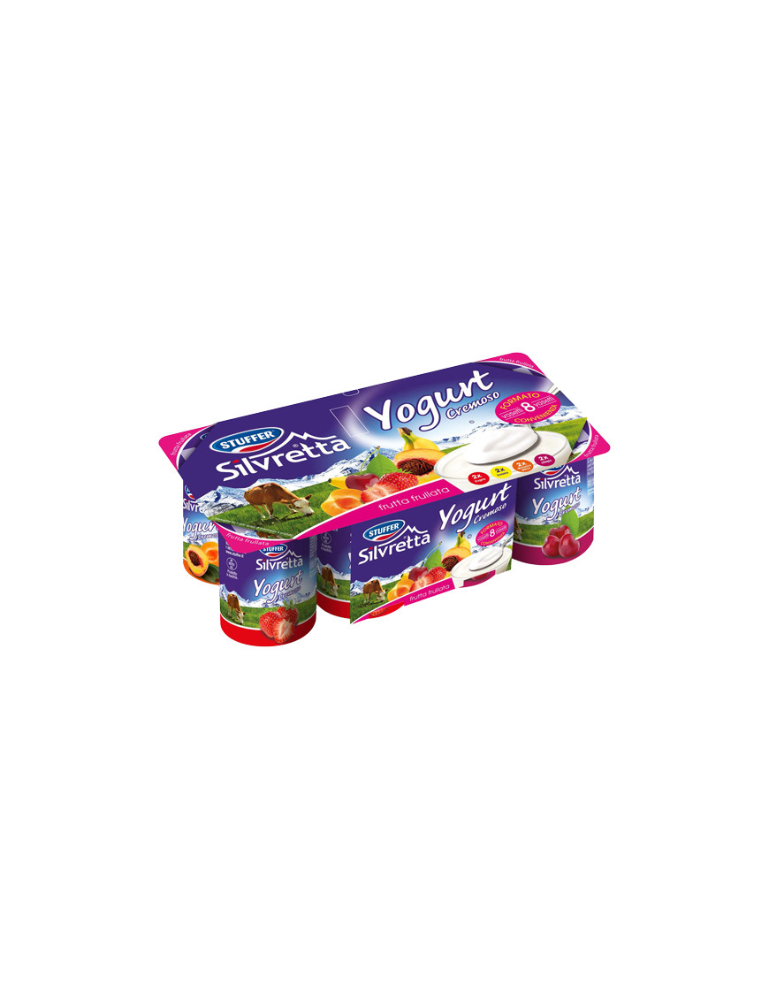 STUFFER YOGURT CREMOSO CON FRUTTA FRULLATA G.125X8