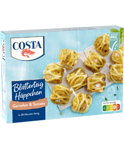 COSTA BOCCONCINI DI PASTA SFOGLIA CON GAMBERI G.240