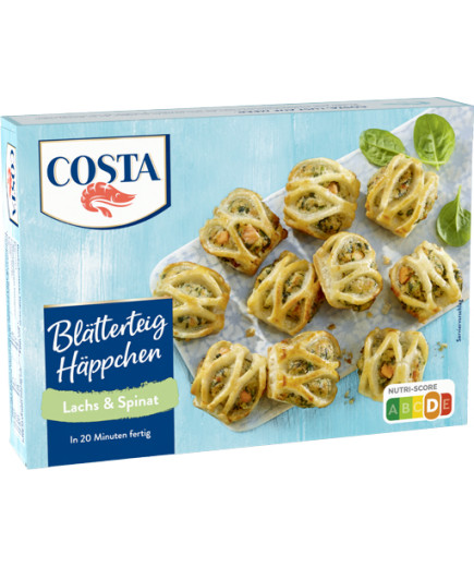 COSTA BOCCONCINI DI PASTA SFOGLIA CON SALMONE G.240