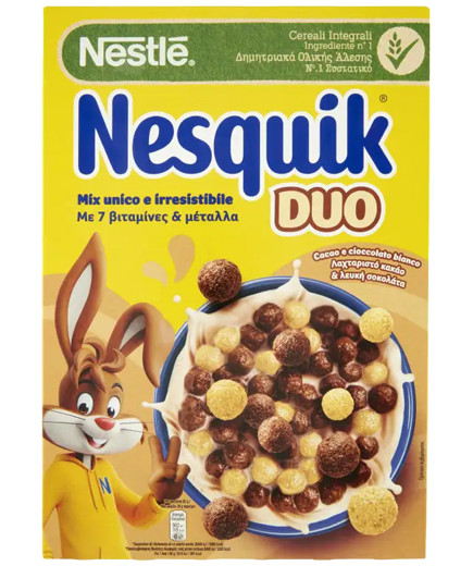 Nesquik Cereali Duo Palline Cacao E Cioccolato Bianco gr.325
