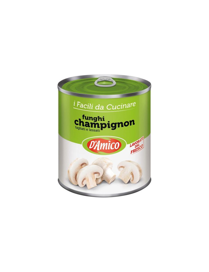 D'AMICO FUNGHI CHAMPIGNONS NAT.TAGLIATI G.800 LATTA