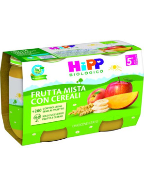 HIPP MERENDE DI FRUTTA FRUTTAMISTA CON CEREALI 2X125G