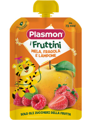 PLASMON SPREMI E GUSTA MELA FRAGOLA E LAMPONE GR 130