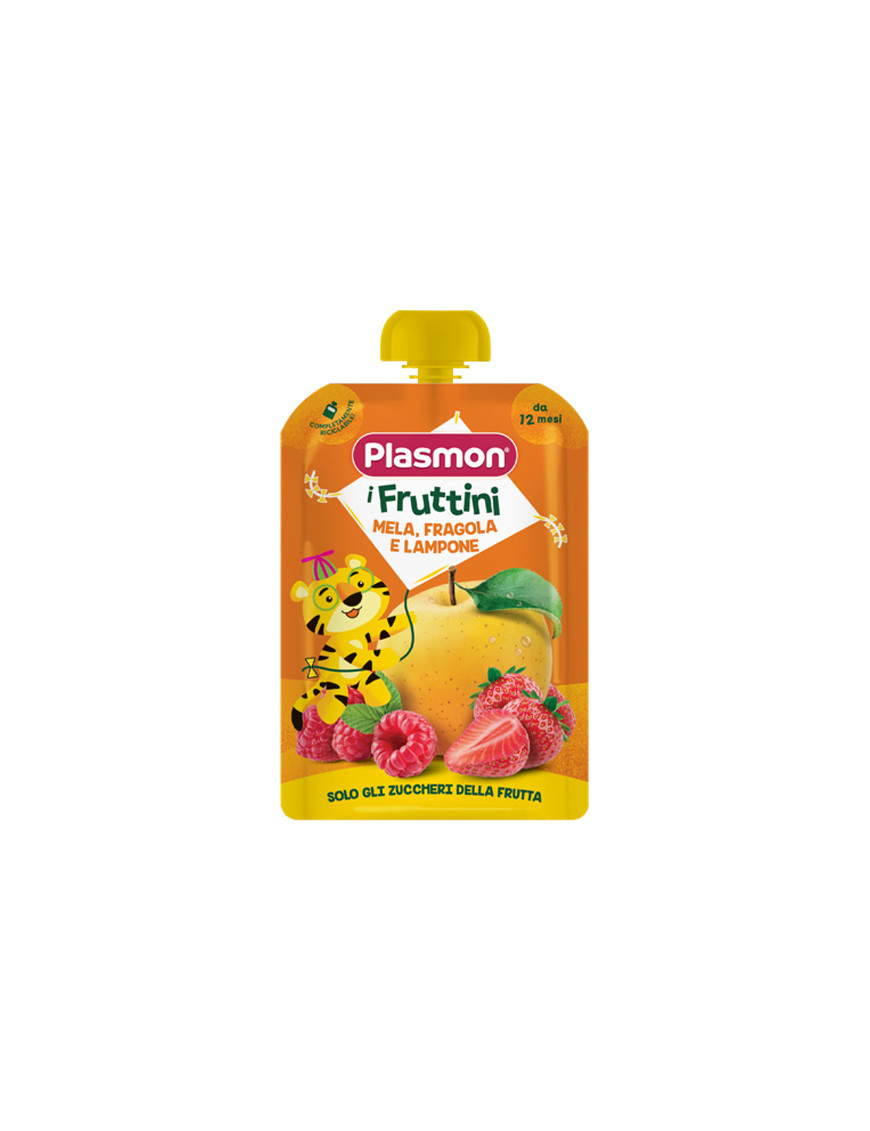 PLASMON SPREMI E GUSTA MELA FRAGOLA E LAMPONE GR 130