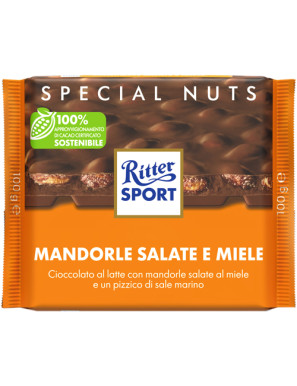 RITTER SPORT TAVOLETTA CIOCC.MANDORLE SALATE E MIELE G.100