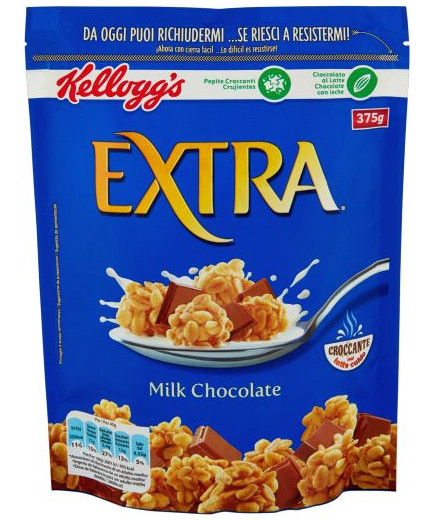 Kellogg'S Extra Ciocciolato Al Latte Standing Pouch gr.375