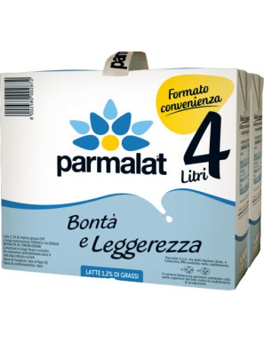 Parmalat Latte Uht lt.1 1,2% Grassi Brik Valigetta 4 pezzi