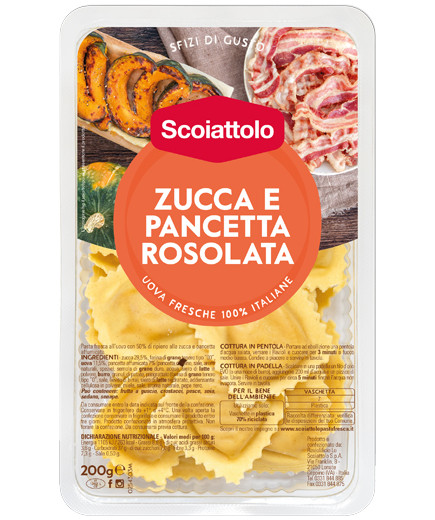 SCOIATTOLO RAVIOLI G.200 ZUCCA E PANCETTA AFFUMICATA