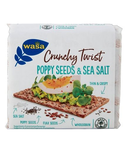 WASA CRACKERS POPPY G.245 SEED & SEA