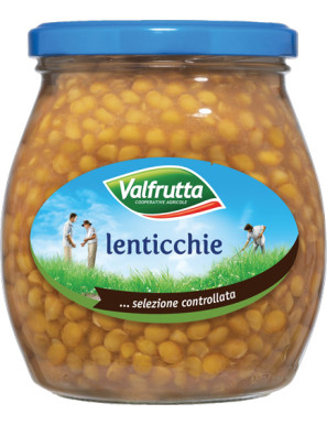 VALFRUTTA LENTICCHIE IN VASO VETRO 570 GR.