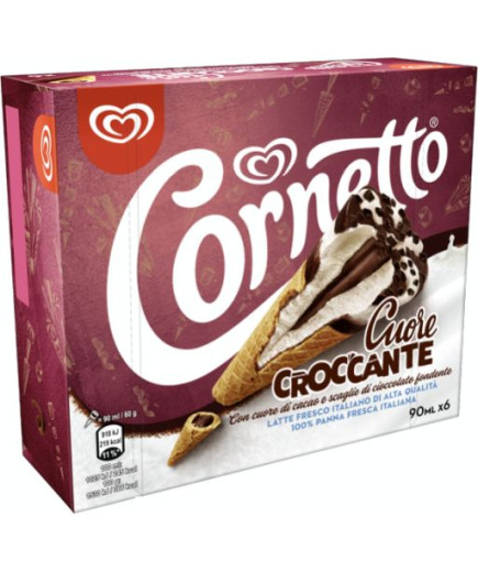 ALGIDA CORNETTO CUORE CROCCANTE CACAO X6 G.360