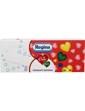 REGINA DI CUORI FAZZOLETTI COLORATI X10 4VELI