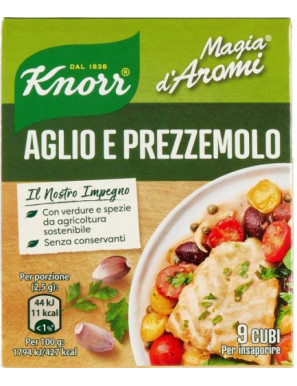 KNORR MAGIA DI AROMI AGLIO EPREZZEMOLO 9 CUBI G.90