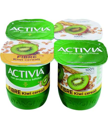 DANONE ACTIVIA FIBRE G.125X4CEREALI/KIWI