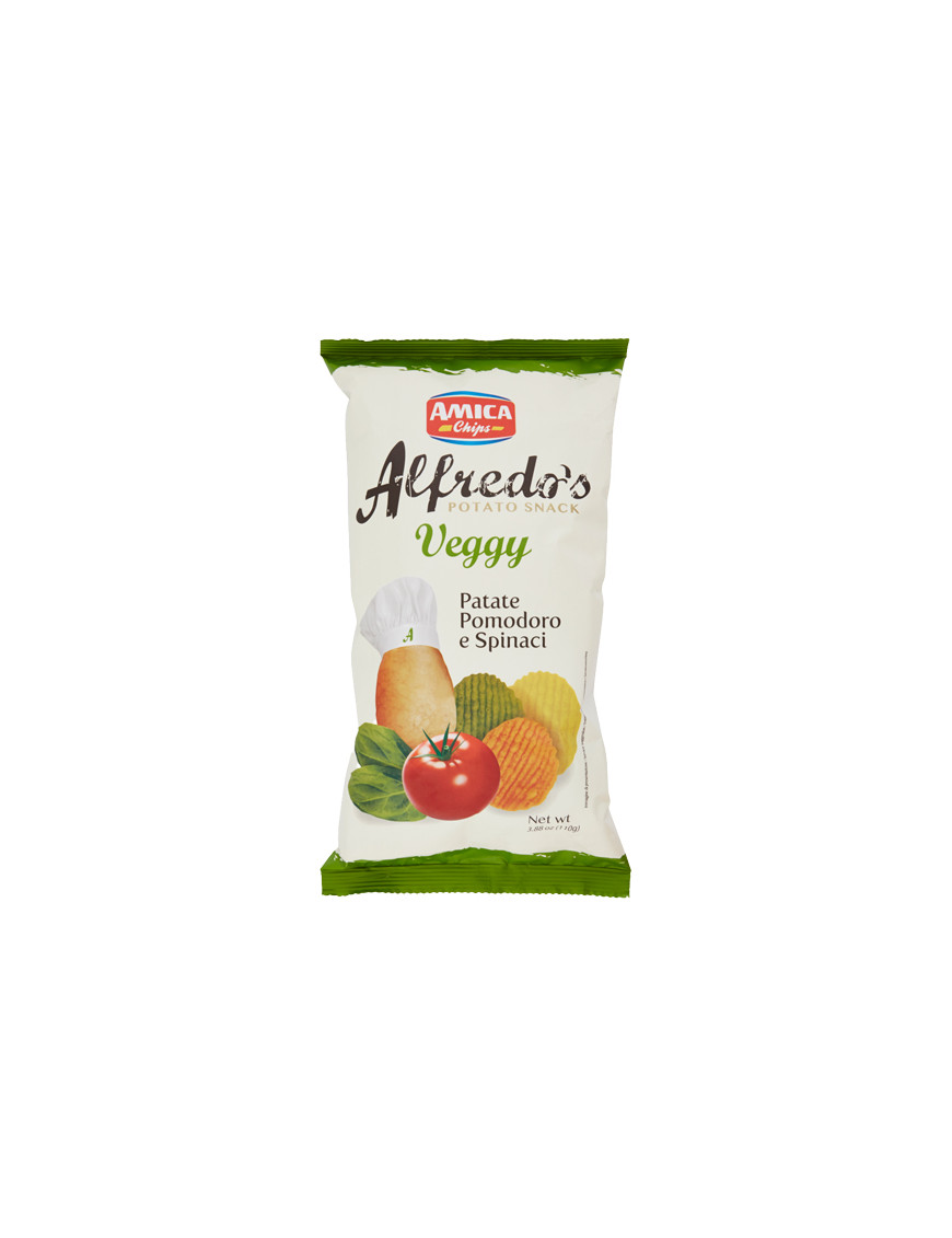 Amica Chips Alfredo'S Veggy gr.110 Patatina Pomodori E Spinaci