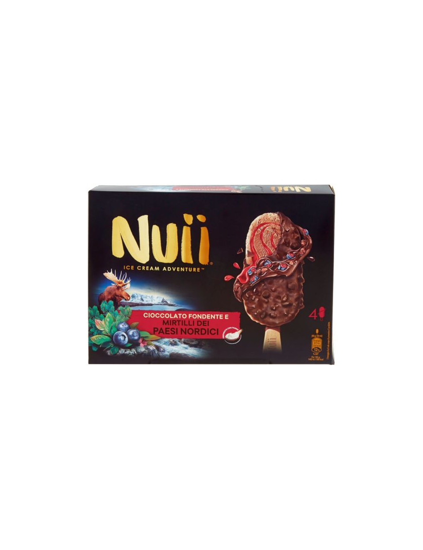 NUII STECCO CIOCCOLATO FOND. MIRTILLI PAESI NORD.X4 G.264