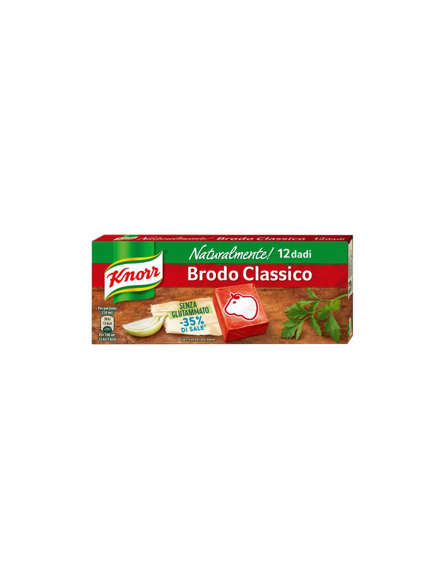 KNORR DADO CLASSICO X10+2G.109 S/GLUTAMMATO NATURALM. -SALE