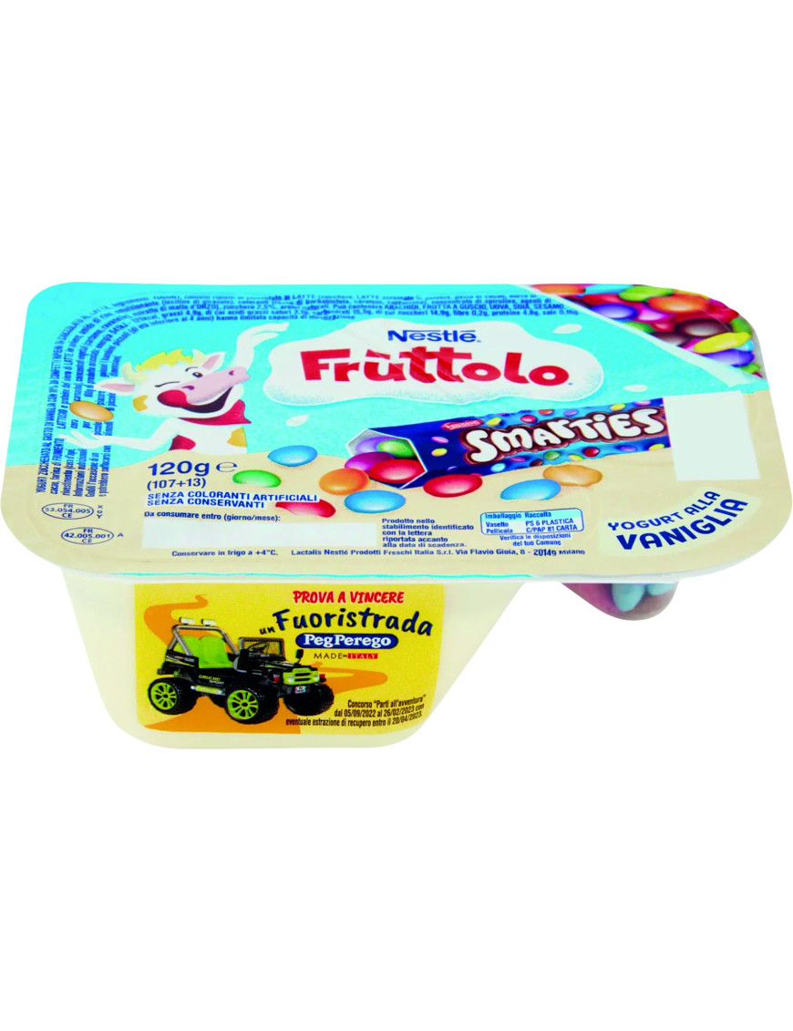 Nestle Fruttolo C/Smarties Vaniglia gr.120