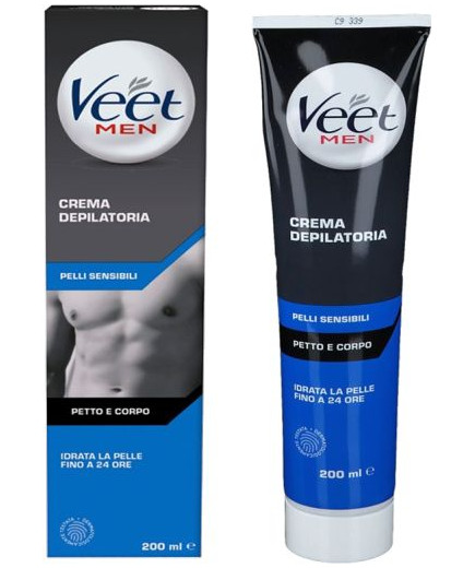 Veet Men Crema Depilatoria Pelli Sensibili ml.200