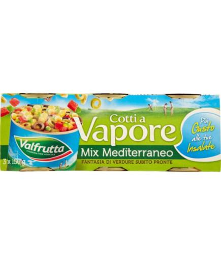 VALFRUTTA GRANMIX MEDITERRANEO COTTI A VAPORE GR.150X3