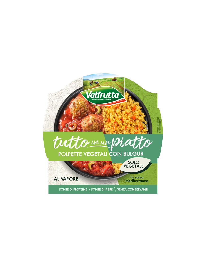 VALFRUTTA TUTTO IN UN PIATTO POLPETTE VEGET.C/BULGUR 280 GR.