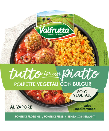 VALFRUTTA TUTTO IN UN PIATTO POLPETTE VEGET.C/BULGUR 280 GR.