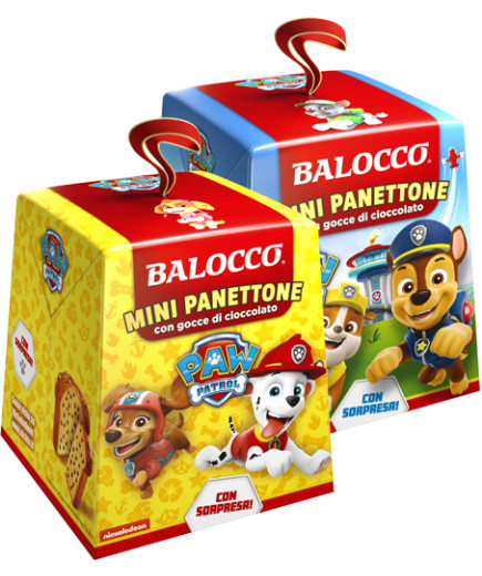 BALOCCO PANETTONE MINI C/GOCCE CIOCC. G.100 PAW PATROL