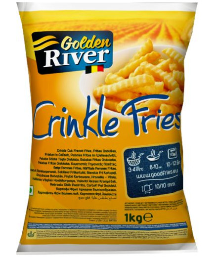 GOLDEN RIVER PATATE FRITTE CRINKLE FRIES KG.1 FRISE' 10M