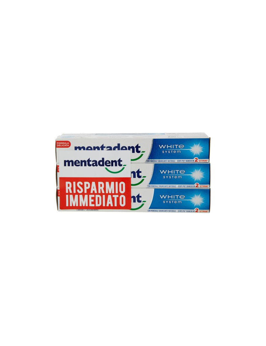 MENTADENT DENT.WHITE SYSTEM ML.75X3 (TRIPACCO)