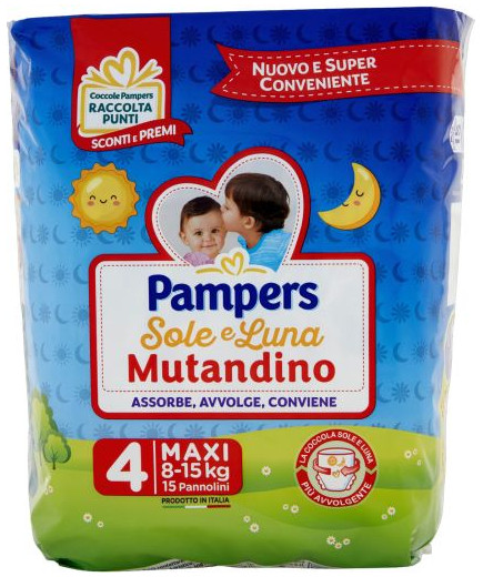 PAMPERS SOLE E LUNA MUTANDINO MAXI X15 KG.8-15