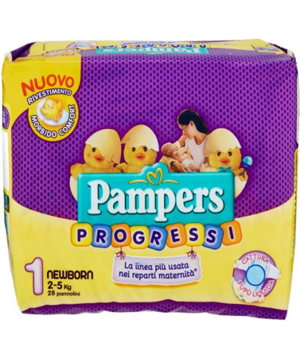 PAMPERS PROGRESSI NEW BORN X28 (2-5 KG)PANNOLINI