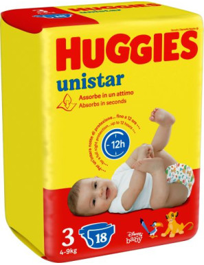 HUGGIES UNI X18 KG.4/9 N.3