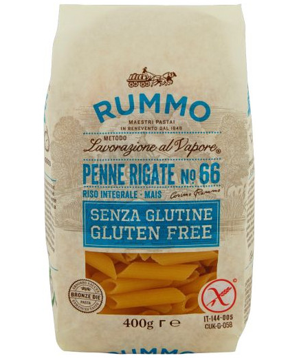 Rummo Penne Rigate N°66 Trafilate Al Bronzo Senza Glutine gr.400