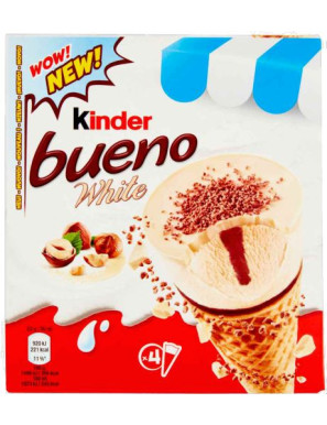 FERRERO KINDER BUENO CONO WHITE T(1X4)   -ICE CREAM-