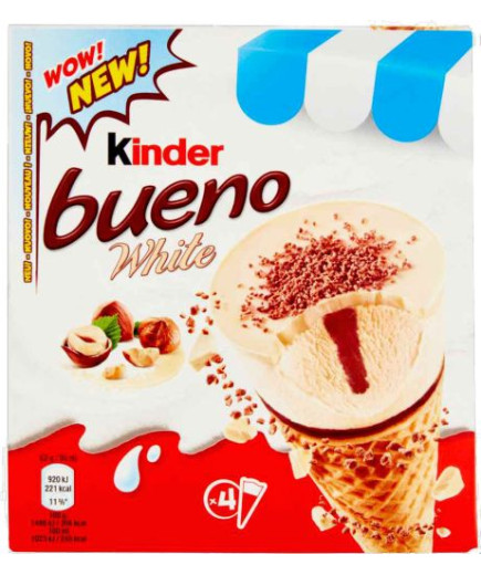FERRERO KINDER BUENO CONO WHITE T(1X4)   -ICE CREAM-