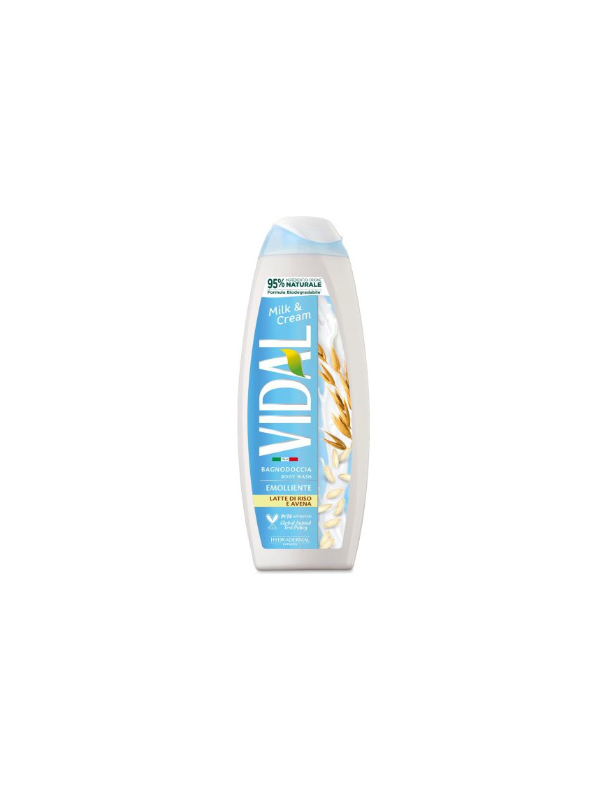 VIDAL BAGNO SCHIUMA ML.500 EMOLLIENTE LATTE DI RISO&AVENA