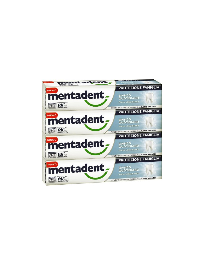 MENTADENT DENT.BIANCO QUOTIDIANO ML.75X4 (QUADRIPACCO)