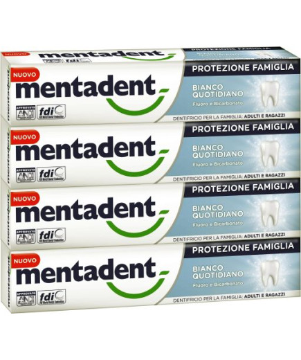 MENTADENT DENT.BIANCO QUOTIDIANO ML.75X4 (QUADRIPACCO)