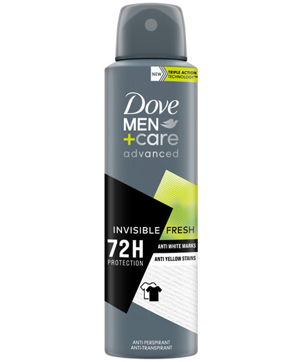 DOVE DEO SPRAY MEN ADVANCED CARE INVISIBLE FRESH ML.150