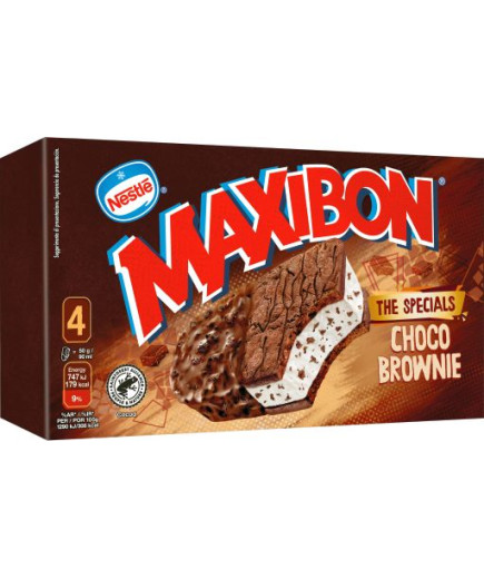 MOTTA MAXIBON CHOCO BROWNIE X4 G.240