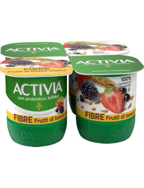 DANONE ACTIVIA FIBRE G.125X4CRUSCA/FRUTTI DI BOSCO