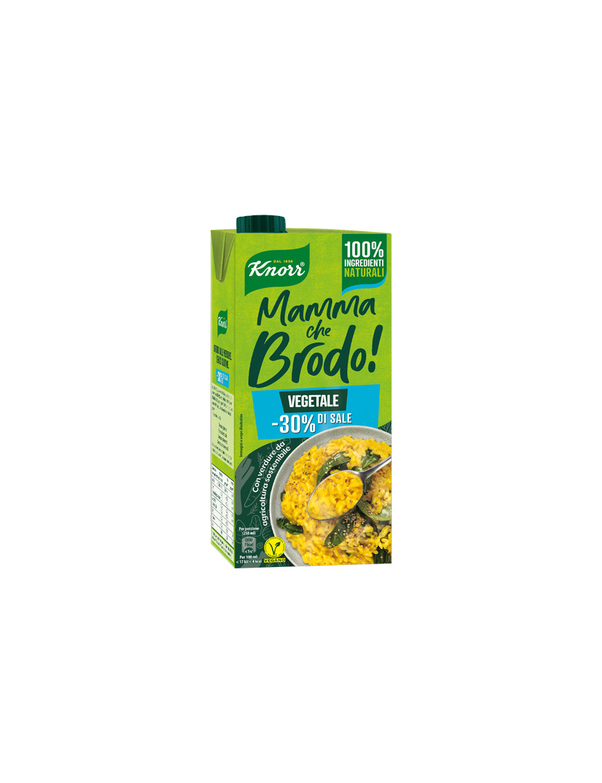 KNORR BRODO LIQUIDO VEGETALE-30% SALE LT.1