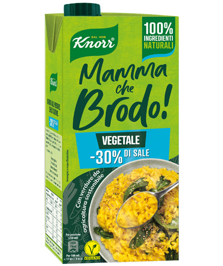 KNORR BRODO LIQUIDO VEGETALE-30% SALE LT.1