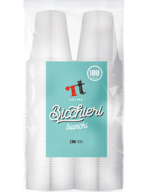 RT  HOME BICCHIERE BIANCO CC.200 X 100 PZ.