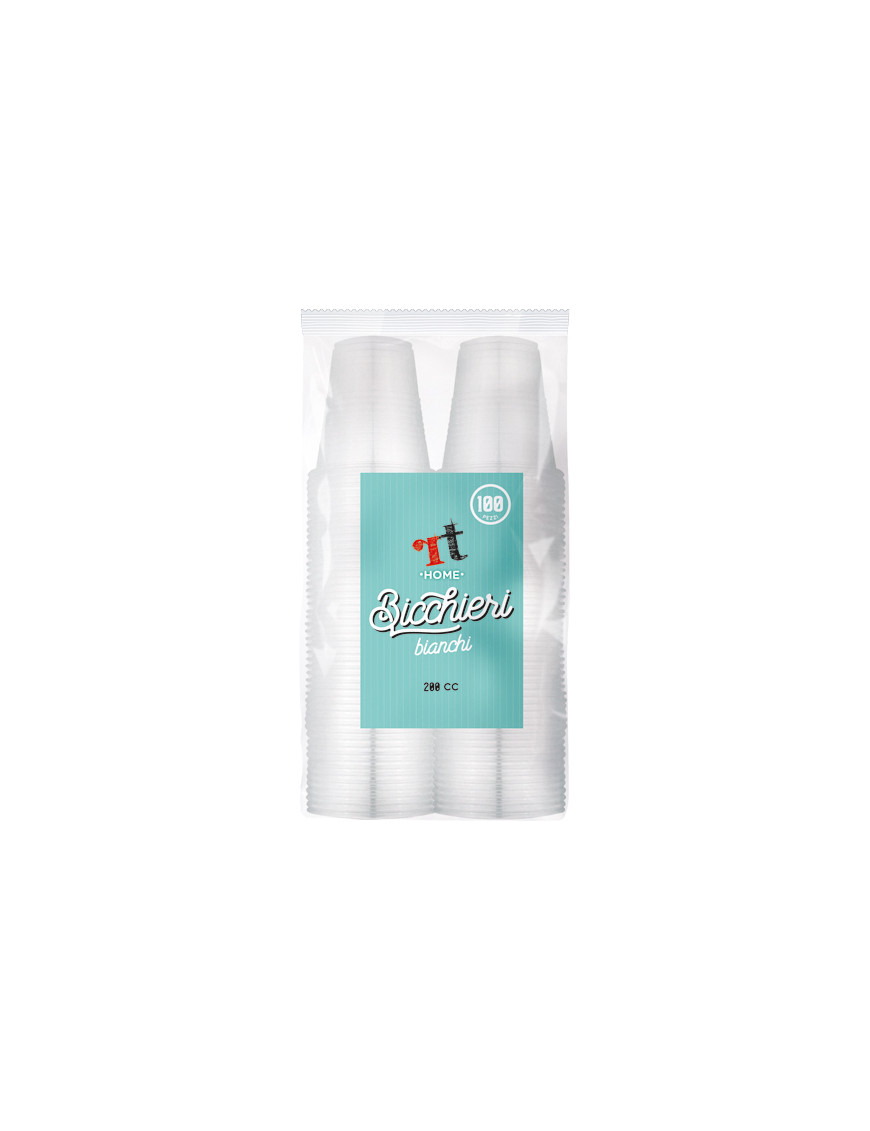 RT  HOME BICCHIERE BIANCO CC.200 X 100 PZ.