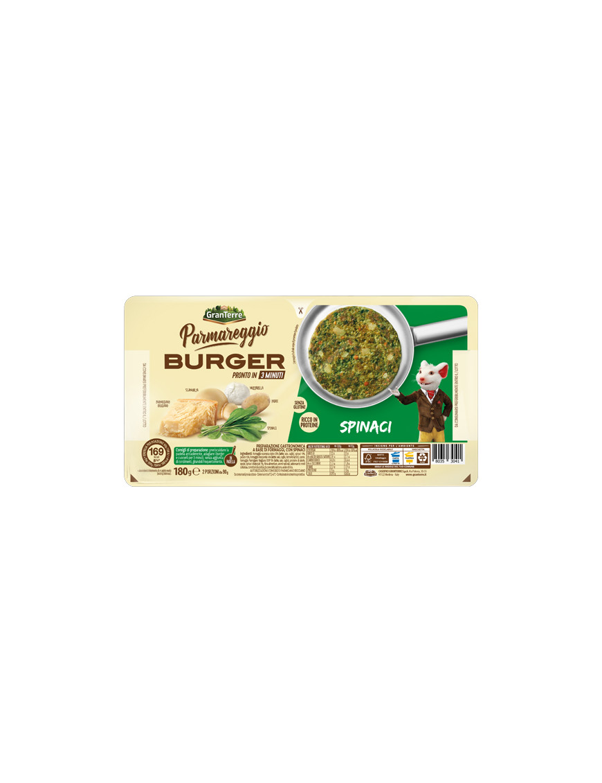 PARMAREGGIO BURGER CON SPINACI G.180